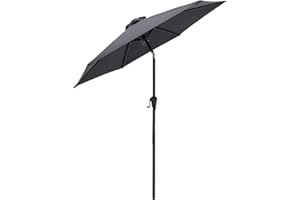 FLAME&SHADE 2.3m Outdoor Market Garden Parasol Patio Table Umbrella with Tilt and Crank