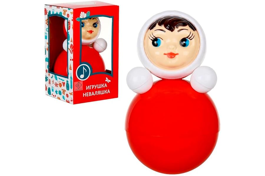 AEVVV Classic Roly-Poly Wobbler (Nevalyashka) 15 cm – Gentle Chime – Gift-Boxed Soviet Russian Tumbler Doll - Игрушка неваляшка