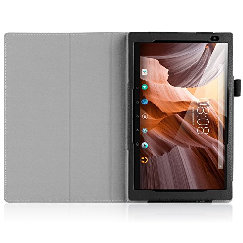 Alldaymall 10 Zoll (10.1″) Tablet Hülle Case iBetter Slim Fit Folio Premium PU Kunstleder Schutzhülle Tasche Etui Smart Cover mit Ständerfunktion für Alldaymall 10 Zoll (10.1″) Tablet-PC,Schwarz - 9