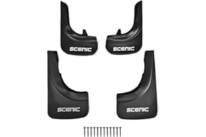 acpar Compatible avec Renault Scenic 1996-2023 Jeu de Bavettes Garde-boue Avant et Arrière de Voiture 4 Pcs Noir