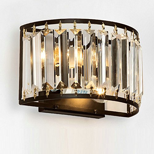 Welampa Modern Crystal Apliques de Pared Up Down Lámpara de Pared Vintage Loft Style Apliques de Pared para el hogar Cabecero de la Cama Dormitorio Escaleras Iluminación French Sconce