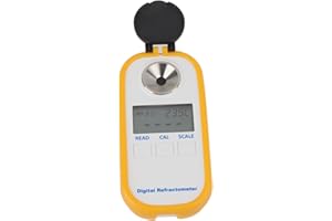 Asixxsix Réfractomètre Numérique Portable 0-90% Haute Précision Testeur Numérique BRIX avec Grand écran LCD Réfractomètre de Concentration de café étanche pour Sucre, Bière, Vin, Fruits