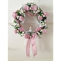 Türkranz Kranz Mädchen Rosa Kommunion Konfirmation Firmung Shower Geburt Deko Taufe