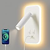 AWEKLIY 3W+9W LED Lámpara De Lectura Blanco Luz De Lectura Con Interruptor Apliques Para Lectura En Interior Iluminación de P
