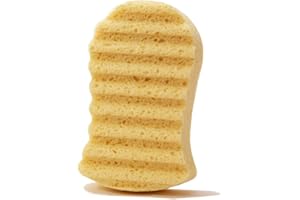 martini SPA Massage Natural - Esponja suave de celulosa pura, color beige, 14 x 8,7 x 3 cm, 31 g, 1 unidad - Made in Italy -