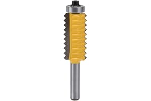 YUYTE Finger Joint Router Bit V Groove Router Bit V Tenoning Machine 8mm Shank CNC Ground 600 Grit Smooth Cut 45# Steel With Anti Kickback Design for Woodworking (8*30mm)
