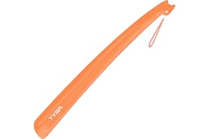 TYGA STORE Tyga Chausse-pied en plastique souple à long manche 43 cm, Orange, Large