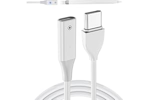 Xatgiouy Cargador Pencil 1ª Generación, Cable USB Cargador Pencil, Cable USB C a iPencil, Cable de 1 Metro para Cargar Pencil de Forma Segura, Compatible con Dispositivos USB-C