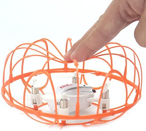 PJS of IDEA2 2.4G 6 Axis Gyro Quadcopter Drone, Up, Down, Forward, Backward, Turn Left, Turn Right, 360° Roll, Fly Left and Right Side, The Headless Mode, Fixed Height, A Key to Fly, A Key to Descend- Orange and White