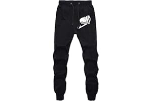 WANHONGYUE Anime Fairy Tail Sweatpants Jogginghose Cosplay Kostüm Lange Trousers Sporthose Trainingsanzug mit Taschen