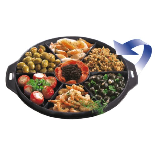 Xavax Kuchenbehälter mit Haube, Ø 31,5 cm, Höhe 14 cm, Kuchenbox / Tortenhaube mit Stückeinteilungshilfe und Servierfächern, Party- und Tortenbutler, rund - 6