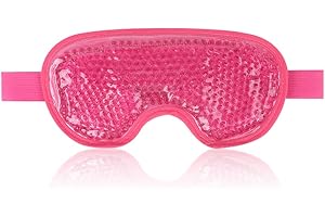 NEWGO Maschera rinfrescante per gli occhi, maschera rinfrescante per gli occhi, emicrania, mal di testa, allergie, occhi gonfi, occhi secchi (Roserot)