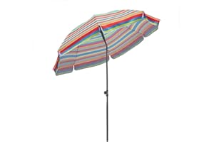 Sekey Sonnenschirm| Strandschirm für Balkon Garten & Terrasse | Neigungswinkel und Höhe verstellbar,UV-Schutz bis UPF 50+, knickbar, Sonnenschutz