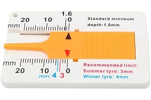 ‎SENZEAL SENZEAL Profiltiefenmesser Kunststoff Reifentiefenmesser Reifenprofiltiefenmesser 0-20mm Messbereich für Auto Motorrad Van LKW