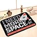 Produktbild deyhfef Home Rectangle Non-Slip Rubber Mat 23.6x15.7 Space i Need More Slogan Rocket Stars Theme Graphic