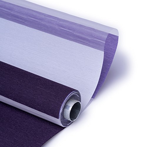 Doppelrollo 3 farbig verspannt weiß-lila-fuchsia / Duorollo Rollo Klemmfix inkl Klemmträger: 75×160 (Stoffbreite X Höhe in cm) / weitere Größen: 39 / 45 / 58 / 64 / 69 / 75 / 83 / 98 / 115 x 160 oder 210 cm - 3