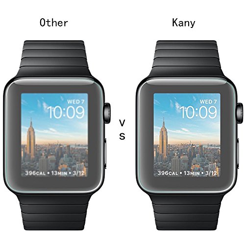 iWatch Schutzfolie, Kany 42mm Panzerglas Extrem Dünne HD Kristallklare Display Schutzfolie Bildschirm Hartglas - 6