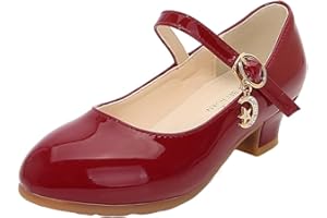 EDOSIR Filles Chaussures Princesse Glitter Shinning Enfants Mary Jane Chaussure Bowknot Talons Bas Petites Filles Chaussures De Danse Habiller Cérémonie De Mariage…
