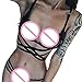 Produktbild Ba Zha Hei Frauen schneiden Strap Lace Briefs Unterwäsche Nachtwäsche Dessous erotische Unterwäsche der Kreuzgurte Neckholder Dessous Set Cover up Dessous Set für Damen Bikini (XL, Schwarz)