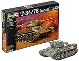Modellbau 1:72 Revell Modellbausatz Panzer 1:35 - T-34/76 (model 1943) im Maßstab 1:35, Level 4, originalgetreue Nachbildung mit vielen Details, 03244