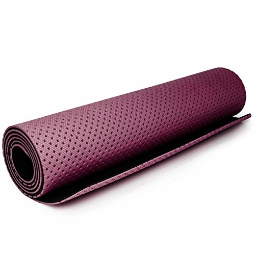 Rutschfeste Yogamatte »Suri« aus umweltfreundliche und weichen TPE hergestellt ( Maße: 183 x 61 x 0,5 cm ) inkl gratis Tragebänder für die Matte – die ideale Matte für Yoga & Pilates – natürlich geruchslos / in den Farben schwarz, blau, grün, orange, türkis und pink / auch als Sportunterlage / Fitnessmatte bzw. Gymnastikmatte verwendbar. Die Oberfläche ist rutschfest, angenehm, strapazierfähig & langlebig. - 2