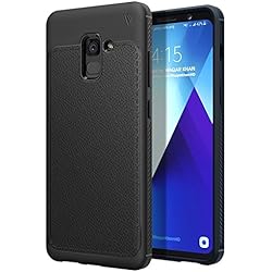 Fly USA Samsung Galaxy A7 2018 Case, Galaxy A8+ / A8 Plus 2018 Case, MoKo Soft Slim Lightweight TPU Gel Bumper Cover Anti-scratch Shock Absorption Back Panel for Samsung Galaxy A7 2018 / A8+ 2018 - Black