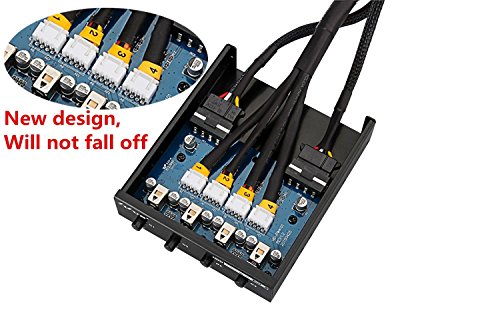 SISUN PW4101 3,5 „Voll-Aluminium Floppy-Einschub 4 x SATA HDD Power Switch Control / Schutzhülle (4 x Schalter) - 3