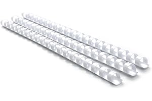Bindande kammar plast 21 ring 25 – 95 ark kapacitet A4 6 mm 8 mm 10 mm 12 mm vit flerpack med 100 RAYSON