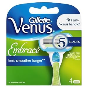 Gillette Venus Extra Smooth Women's Razor Blade Refills x6 with 3 Curve-Hugging Blades