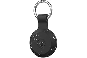 Meliya Funda para AirTag Apple Llavero,Funda para Airtag Impermeable Cubierta Resistente y antiarañazos, Funda Anti-Perdida para Perro,Llaves,Niño,Mascota, Mochilas, Maletas(Negro)