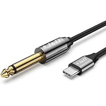 J&D Cavo Audio USB C A 6,35 Mm 2 In 1 Con Interruttore - Registrazione E Riproduzione, 2 Metri - 2
