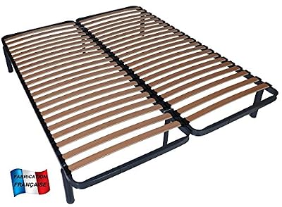 MEUBLEPRO Sommier à lattes 2x70x190 (140x190)+PIEDS