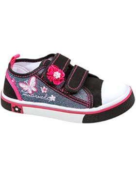 GIBRA® Freizeitschuhe für Mädchen mit Klettverschluss, schwarz/pink, Gr. 25-30