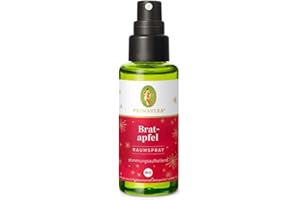 ‎PRIMAVERA PRIMAVERA Bratapfel Raumspray bio 50 ml– Weihnachtlich-würziger Raumduft mit Nelkenknospe bio, Zimtrinde bio & Orange bio – 100% naturreine ätherische Öle - vegan