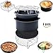 Produktbild MUSS haben 5 Stück Air Fryer Zubehör für gowise Phillips und cozyna, inkl. Kuchen, Schaft, Pizza Pfanne, Metall Halterung, Spieß Rack und Silikon Matte, Passform alle 3.7qt – 5.3qt – 5.8qt