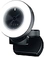 Razer Kiyo - Streaming-Kamera mit Ring-Beleuchtung (USB Webcam, HD-Video 720p, 60 FPS, kompatibel mit Open Broadcaster Sofware, Xsplit, Autofokus, Kamera-Clip, Stativ-Anschluss)