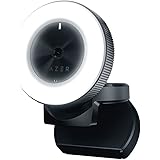 Razer Kiyo 1080p 30 FPS/720 p 60 FPS Streaming Webcam with Adjustable Brightness Ring Light, Built-in Microphone and Advanced