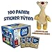 Produktbild Panini WM Russia 2018 Sticker Display (100 Tüten) + gratis ICE AGE Plüsch 20cm