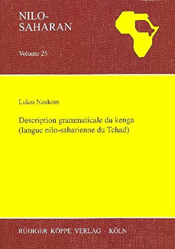 Preisvergleich Produktbild Description grammaticale du kenga (langue nilo-saharienne du Tchad) (Nilo-Saharan – Linguistic Analyses and Documentation Bd. 25)