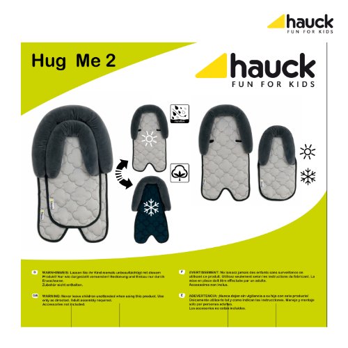 Hauck Hug me 2 Babyschaleneinlage mit Kopfstütze grau antrazit - 4