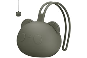 Airfish Chupete de Silicona, Estuche para Guardar Chupetes, Funda Chupetes Bebe Sin BPA para Bebés Seguros para Niños Pequeños y Bebés (Verde Gris)