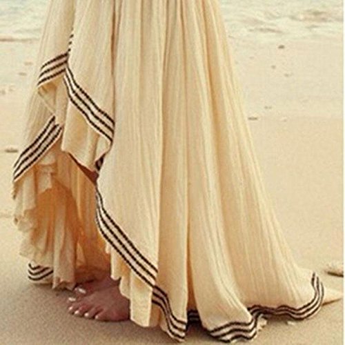 calistous perfekt atmungsaktiv Cool Unregelmäßige Rock lang Maxi Abend Party Beach Unregelmäßige Sundress XL, xl - 4