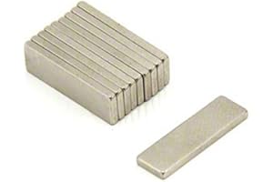 FIRST4MAGNETS N42 Magnete Neodimio Per Arti, Mestieri, Produzione Di Modelli, Fai -Da -Te, Hobby, Ufficio, Frigorifero E Casa - 20mm x 6mm x 1,5mm Di Spessore - 1,6kg Di Tiro - Pacco Di 10