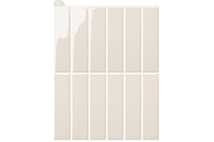 WoStick Beige Väggkakel Självhäftande, 3D Peel and Stick Kakel för Köket, Lätt att Rengöra, Självhäftande Kakel Kök för Hemin