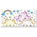 Produktbild Wandkings Einhörner Wandsticker XL Set, 40 Aufkleber, Gesamtfläche 130 x 70 cm