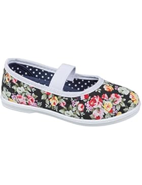 GIBRA® Ballerinas für Mädchen, schwarz/bunt, Gr. 24-35