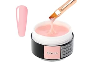 Sincero Salon Sakura Gel Construction Ongle UV - Nail Extension Gel et Modelage - Gel UV/LED pour Protéger les Ongles Cassés - Renforcement - Nail Art Ongles - Manucure de Réparation -15ml