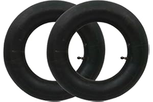 HONGFUFU 2 Pcs 3.50-8 Replacement Inner Tubes with Bent Valve Stem for Wheelbarrow, Hand Truck