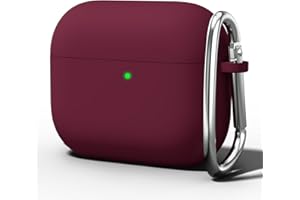 Oakxco Silicone Case for Airpods 3rd Generation 2021 with Keychain, Thin Slim Soft TPU Skin Rubber Gel Cute Airpods Case 3 Gen Cover Aesthetic Accessories for Women Girl Female, Burgundy Wine