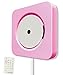 Price comparison product image Wall CD Player, EONANT 5 in 1 Wall Mountable Bluetooth Boombox Portable Home Audio CD Player with Remote Control FM radio Built-in HiFi Speakers USB MP3 3.5mm Headphone Jack AUX Input/output (Pink)